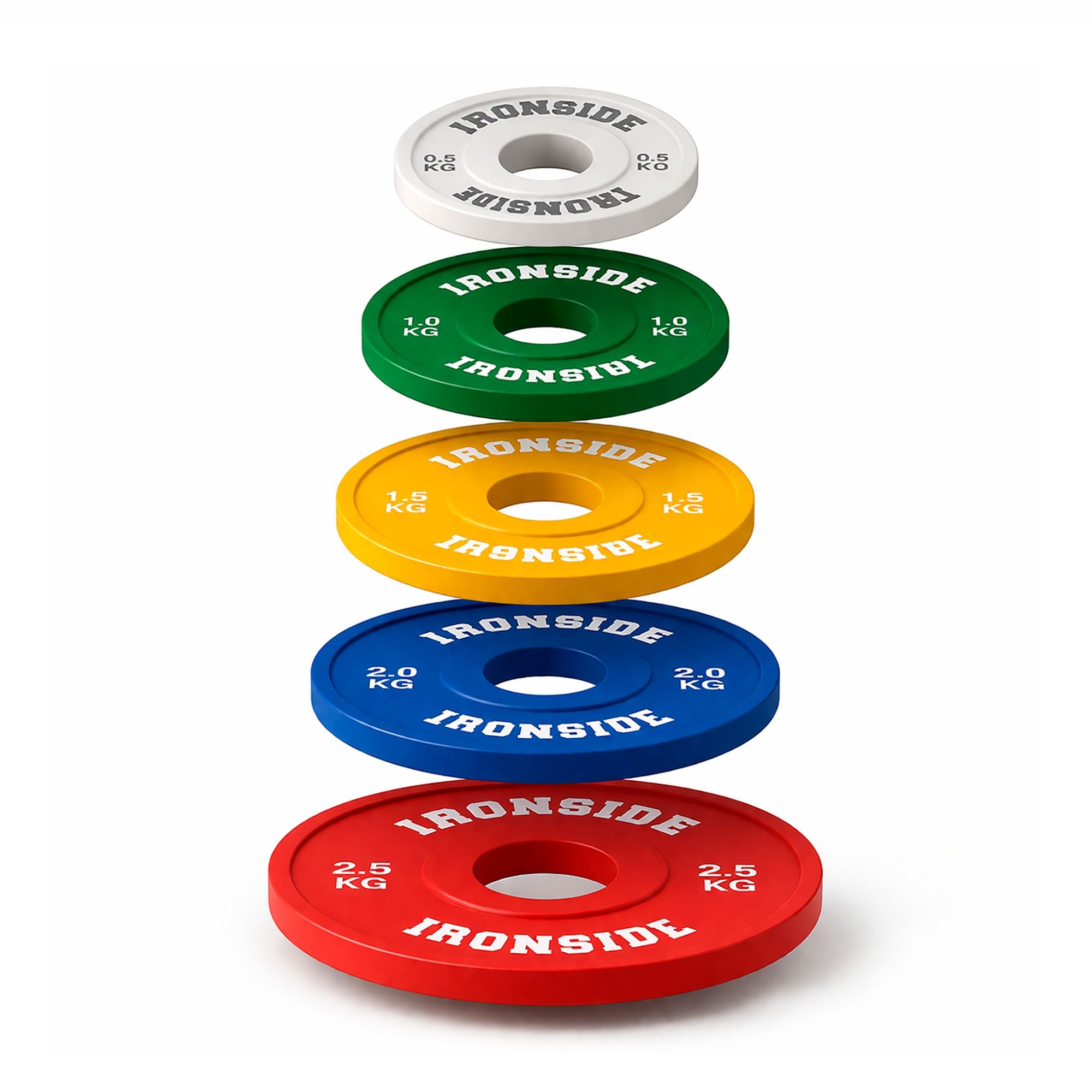 Discos Fraccionales Olímpicos PU (0.5 a 2.5 KG) IRONSIDE