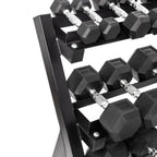Pack IRONSIDE Mancuernas Hexagonales (KG) + Rack de Almacenamiento