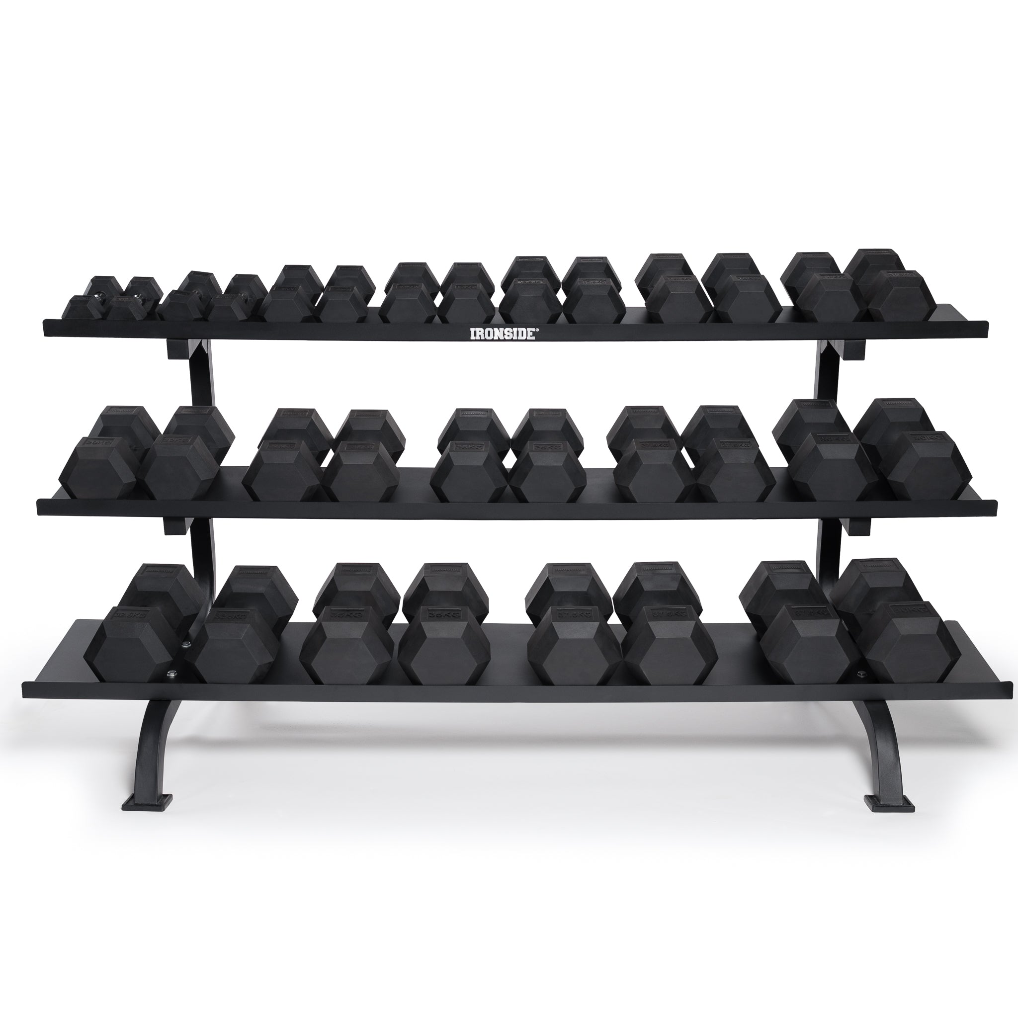 Set IRONSIDE Rack Monster + 680 Kg Mancuernas Hexagonales 2,5 kg - 40 kg