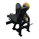 Máquina leg extension plate loaded con torque inteligente, ajustes multiposición y estructura comercial. Ideal para cuádriceps fuertes y trabajo técnico seguro.