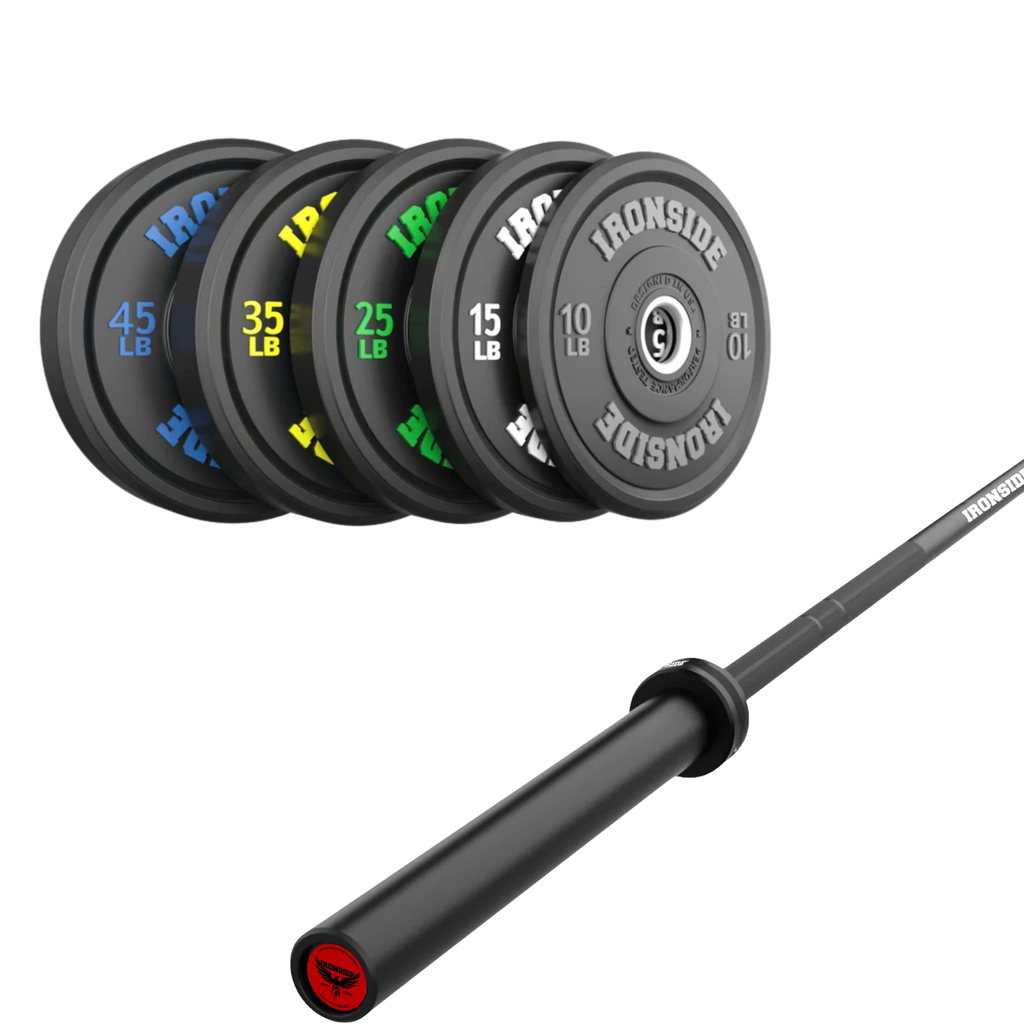 Pack IRONSIDE Barra 15 KG + Set Discos Olímpicos (LB)