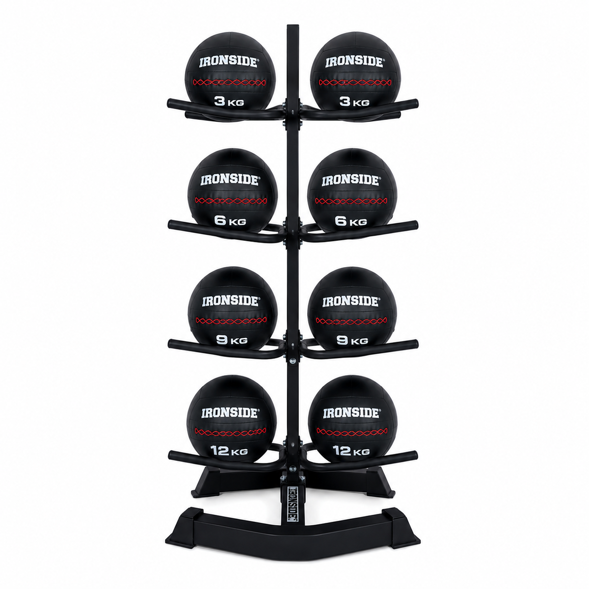 Pack IRONSIDE Wall Balls con Rack de Almacenamiento (3 a 12 KG)